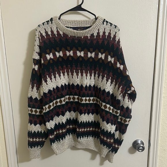 EUC Vintage Lake Harmony USA Cotton Sweater Large - Picture 1 of 3